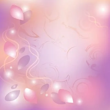 Abstract spring background. petals on a light texture. Pink backdrop. Illustrazione stock