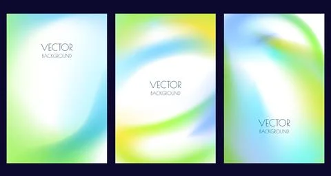 Abstract spring colors liquid background set. Vector springtime sunlight grad Stock Illustration