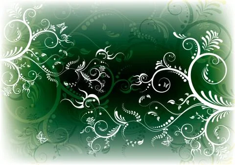 Abstract spring decorative floral background, vector illustration Stock Illustration