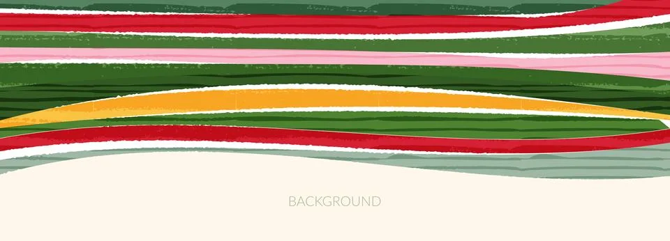 Abstract spring field landscape vector background. Eco farm, green agriculture Stock Illustration