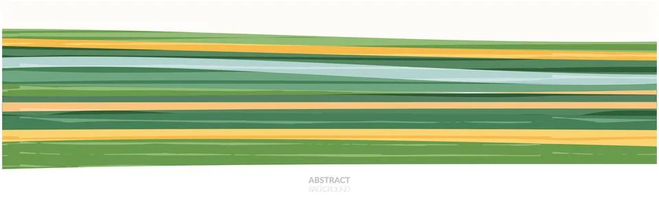Abstract spring field landscape vector background. Eco farm, green agriculture Stock Illustration