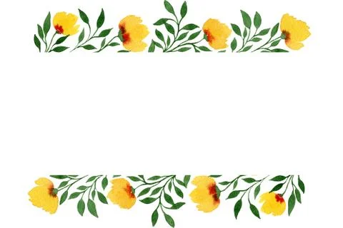 Abstract spring floral background with yellow flowers Stock Illustration