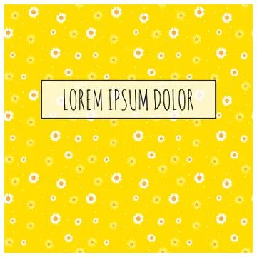 Abstract Spring Flower Pattern with Frame and Sample Text.  Illustration 스톡 일러스트