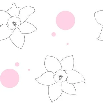 Abstract Spring Flower Seamless Pattern Background.  Illustration Stock Illustration