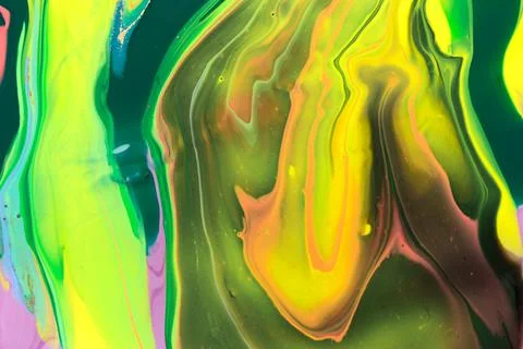Abstract spring green wave mix ink texture. Illustrazione stock