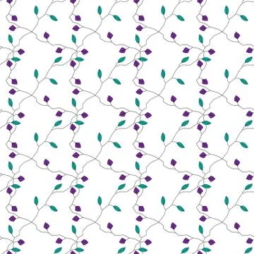Abstract spring pattern with colorful tiny leaves Stock Illustration