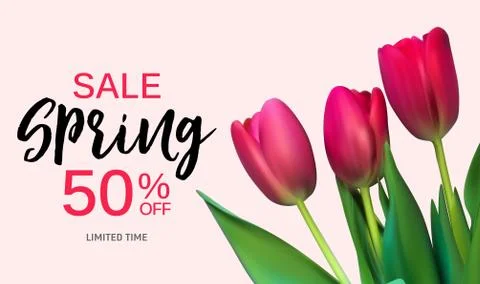 Abstract Spring Sale Background Template. Vector Illustration Stock Illustration