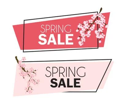 Abstract Spring Sale Background Template. Vector Illustration 스톡 일러스트