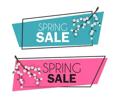 Abstract Spring Sale Background Template. Vector Illustration 스톡 일러스트