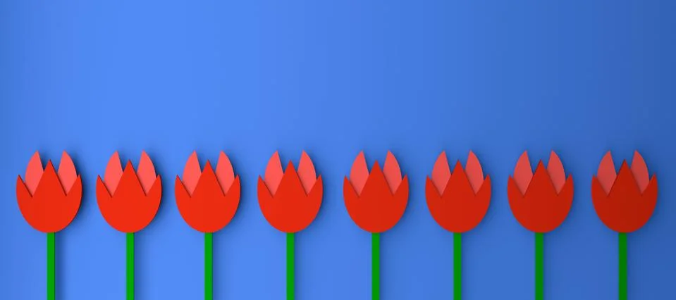 Abstract springtime background with tulips Stock Illustration