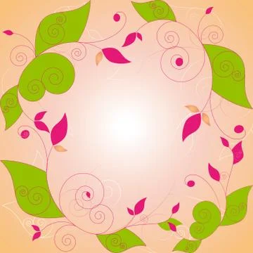Abstract springtime floral frame Illustrazione stock