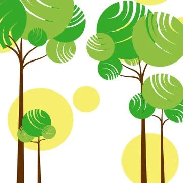 Abstract springtime green tree Stock Illustration