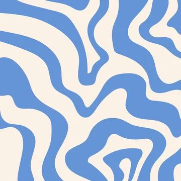 Abstract square aesthetic background in retro style with waves Stock Illustration