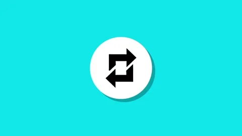 Abstract square arrow rotation motion graphic loop, showing dynamic refresh.. Stock Footage 327762894