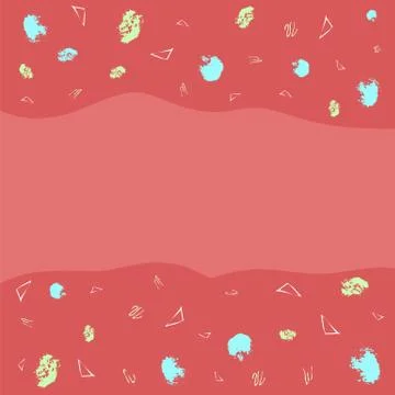 Abstract square background with decorative elements. Geometric temlate for po Stock Illustration