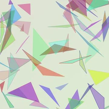 Abstract square background featuring vibrant overlapping geometric triangle.. イラスト素材
