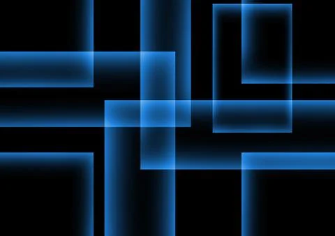 Abstract square blue on dark background Stock-Illustration