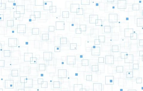 Abstract square blue tech design of decorative artwork template. Stock Illustration