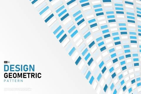 Abstract square blue technology style design of cover background. Stock Illustration