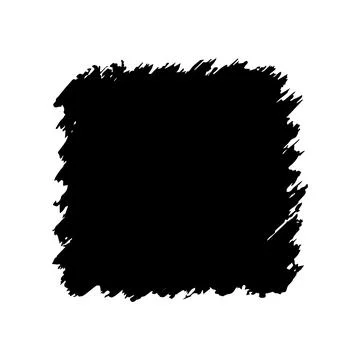 Abstract square with brush strokes. Stock Illustration