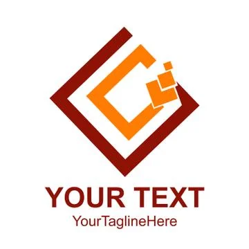 Abstract square C letter vector technology logo, C letter vector, C letter lo Stock Illustration