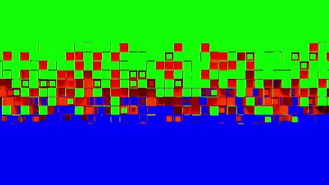Abstract square cells and cubes on chroma key 스톡 동영상 156770725