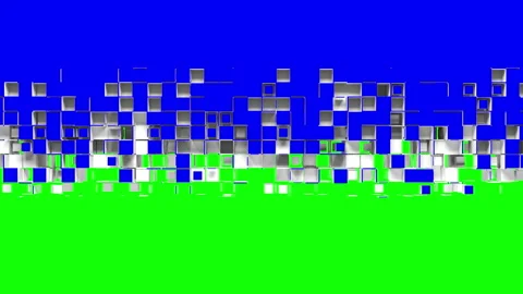 Abstract square cells and cubes on chroma key Stock Footage 156770772