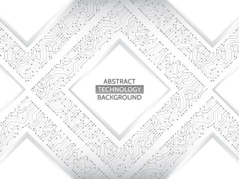 Abstract square circuit board vector illustration. Stock Illustration