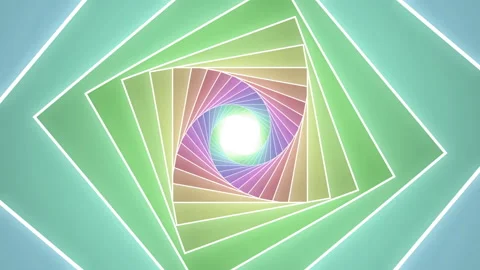 Abstract Square Color Background 3d Space Tunnel Animation 스톡 동영상 131392444