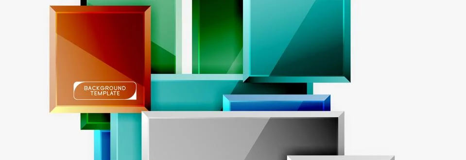 Abstract square composition for background, banner or logo Ilustración de archivo