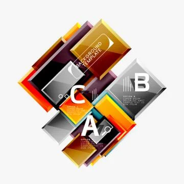 Abstract square composition for background, banner or logo Ilustración de archivo