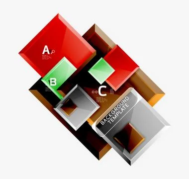 Abstract square composition for background, banner or logo Ilustración de archivo