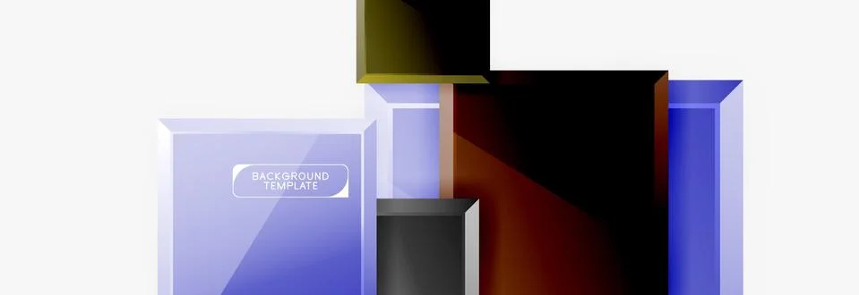 Abstract square composition for background, banner or logo Ilustración de archivo