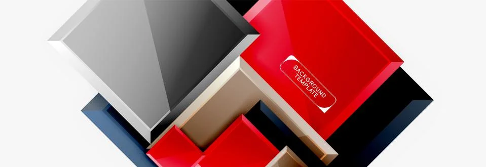 Abstract square composition for background, banner or logo Ilustración de archivo