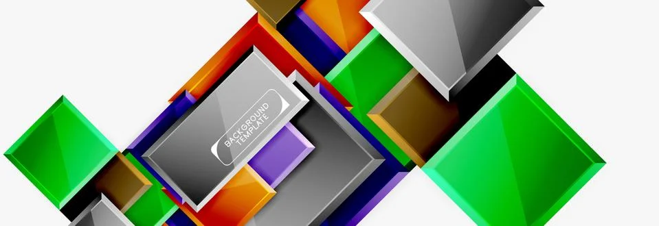 Abstract square composition for background, banner or logo Ilustración de archivo