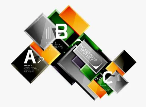 Abstract square composition for background, banner or logo Ilustración de archivo