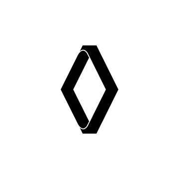 Abstract square curves 3d simple logo vector Illustrazione stock