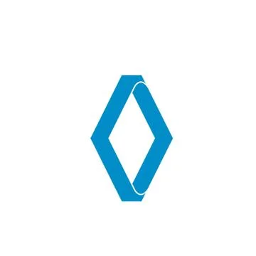 Abstract square curves 3d simple logo vector Stock Illustration