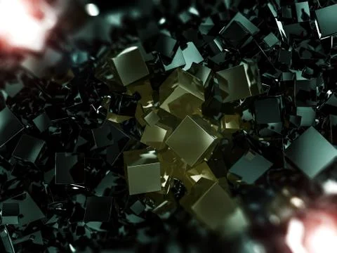 Abstract square dark background. 3D 스톡 일러스트