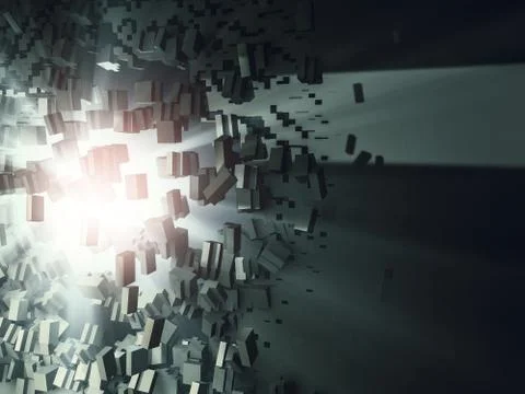 Abstract square dark background. 3D Stockillustratie