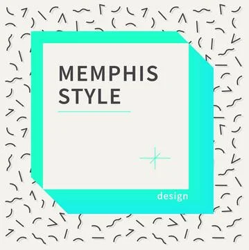 Abstract square decorative frame 80s 90s pattern background.Geometric element Stock Illustration