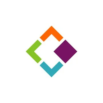 Abstract Square Diamond Pattern Logo Illustration Design. EPS 10. Stock Illustration