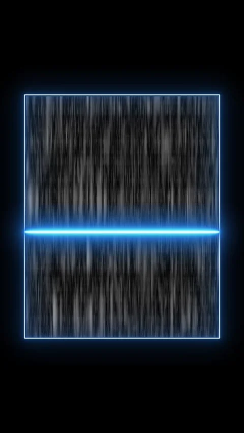 Abstract Square Frame with Blue Neon Light and Textured animated Black Back.. Stock Footage 344858477