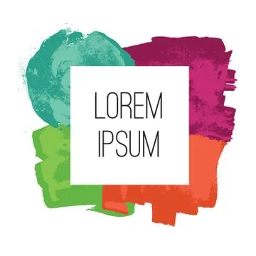 Abstract Square Frame Design Element isolated on white background Illustrazione stock