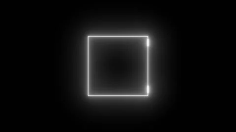 Abstract Square frame silver color laser line animation Stock Footage 321608130