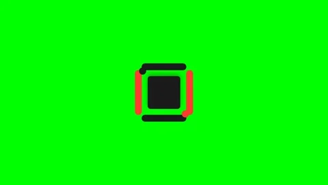 Abstract square geometric animation isolated on a bright green background 스톡 동영상 341839120