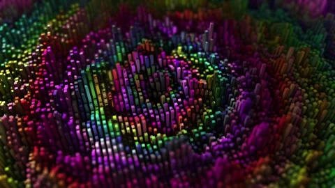 Abstract square geometric moving cubes 3d animation digital concept background 스톡 동영상 253792256