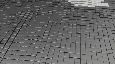 Abstract square geometric moving cubes 3d animation digital concept background 스톡 동영상 259960392