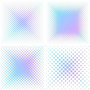 Abstract square halftone elements Illustrazione stock