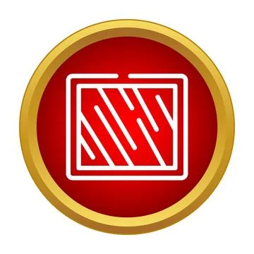 Abstract square icon with diagonal white lines Stock Illustration